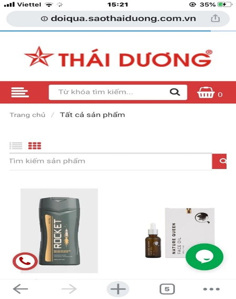 Giao diện website: doiqua.saothaiduong.com.vn